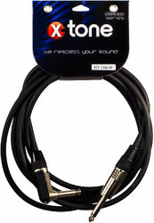 Kabel X-tone X1058-3M - Jack(M) 6,35 mono coudé / Jack(M) 6,35 mono