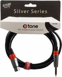 Kabel X-tone X2003-1,5M - Jack(M) 6,35 TRS / XLR(F) SILVER SERIES