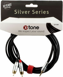 Kabel X-tone X2004-1.5M - Jack(M) 3,5 Stereo / 2 RCA(M) SILVER SERIES