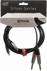 Kabel X-tone X2007-3M - 2 Jack(M) 6,35 mono / 2 RCA(M)