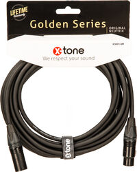 Kabel X-tone X3001-6M - XLR(M) / XLR(F) Golden Series