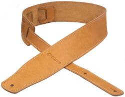 Gitaarriem X-tone xg 3150 CLASSIC LEATHER GUITAR STRAP CUIR 6.5CM BROWNSTONE Caramel