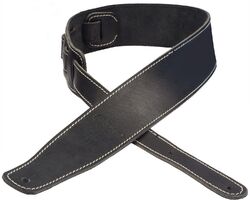 xg 3153 Leather Guitar Strap - Black