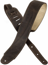 xg 3156 Classic Plus Leather Guitar Strap - Dark Brown