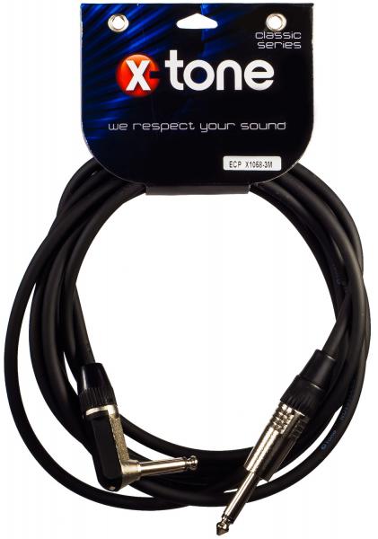 Kabel X-tone X1058-3M - Jack(M) 6,35 mono coudé / Jack(M) 6,35 mono