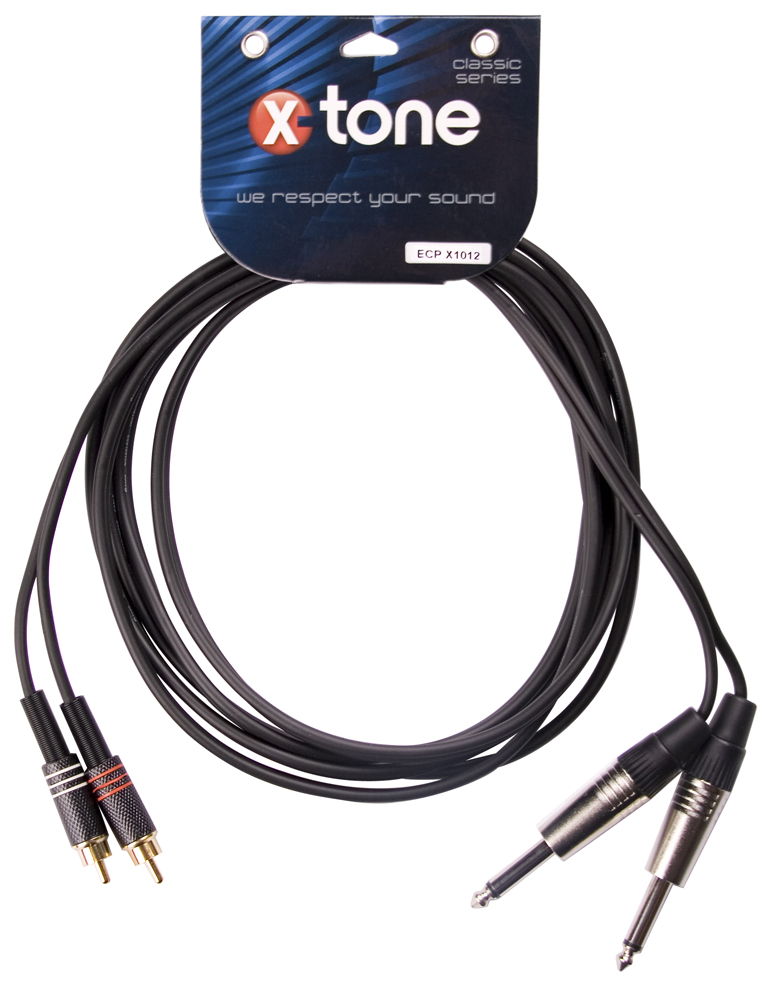 X-tone 2 Jack / 2 Rca 3m Blue Series (x1012-3m) - Kabel - Variation 1