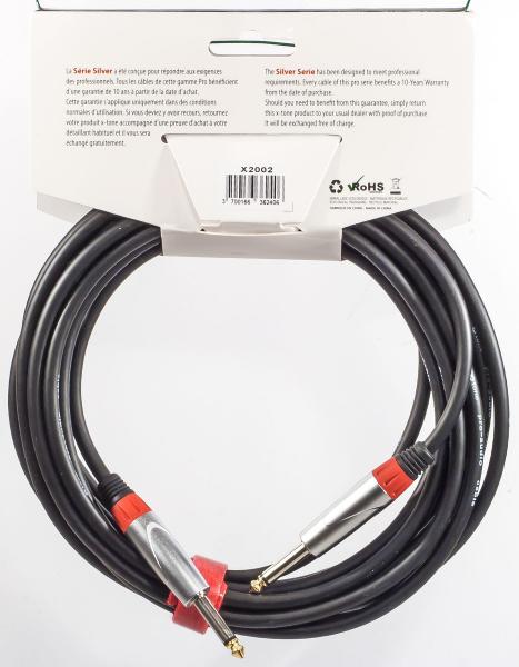 Kabel X-tone X2002-6M - Jack(M) 6,35 mono / Jack(M) 6,35 mono SILVER SERIES