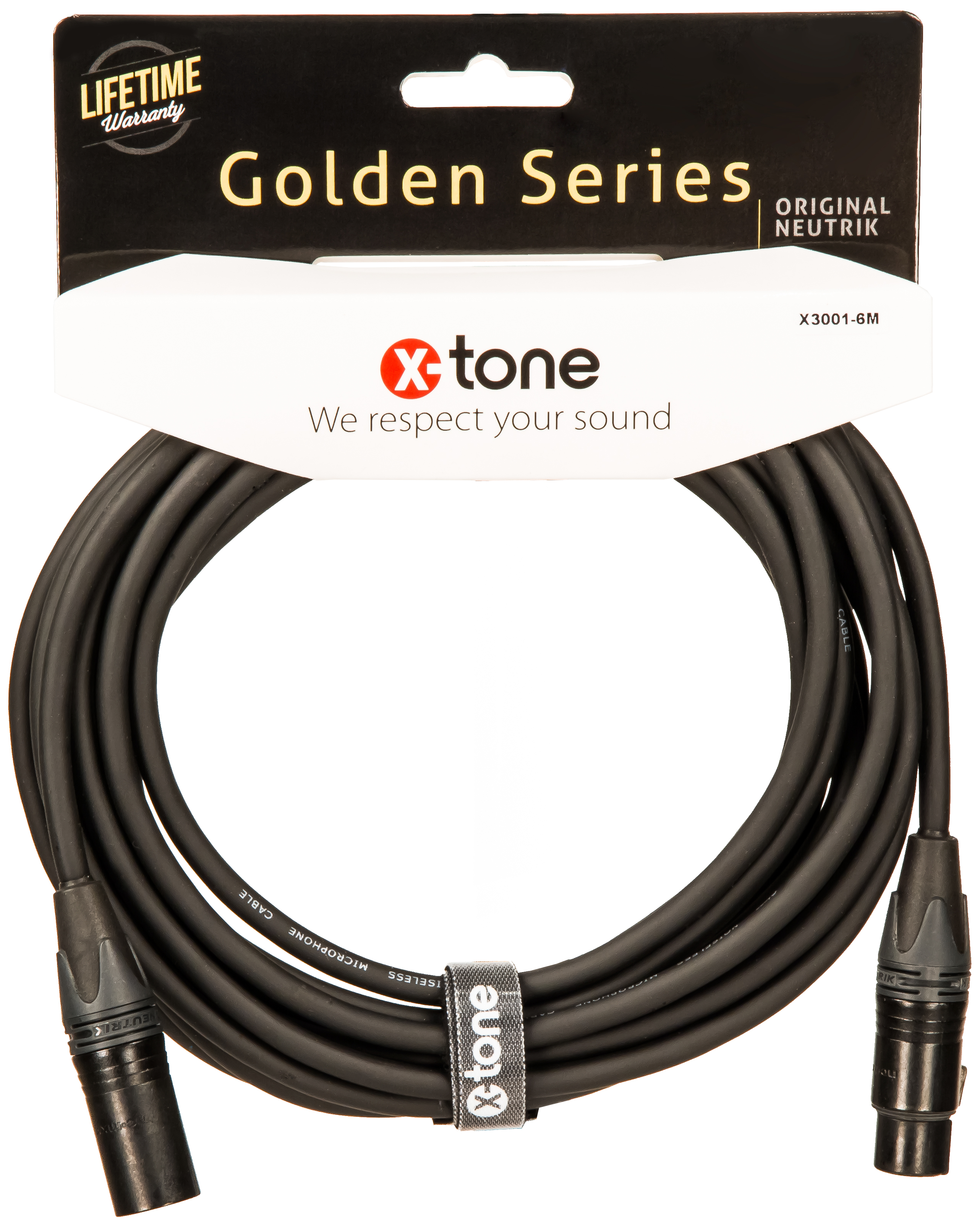 X-tone X3001-6m - Xlr(m) / Xlr(f) Golden Series - Kabel - Variation 1