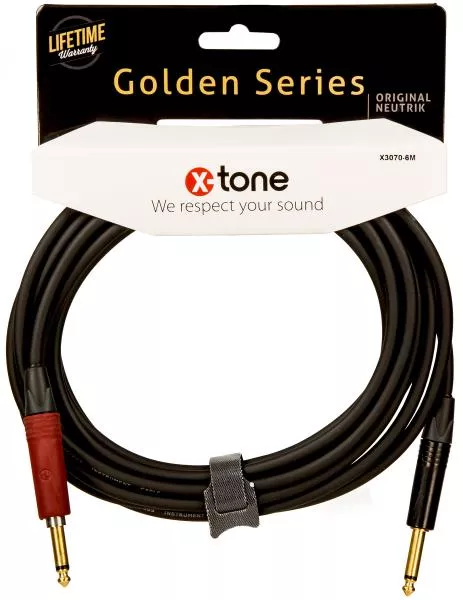 Kabel X-tone X3070-6M Instrument Cable Right/Right 6m Golden Series
