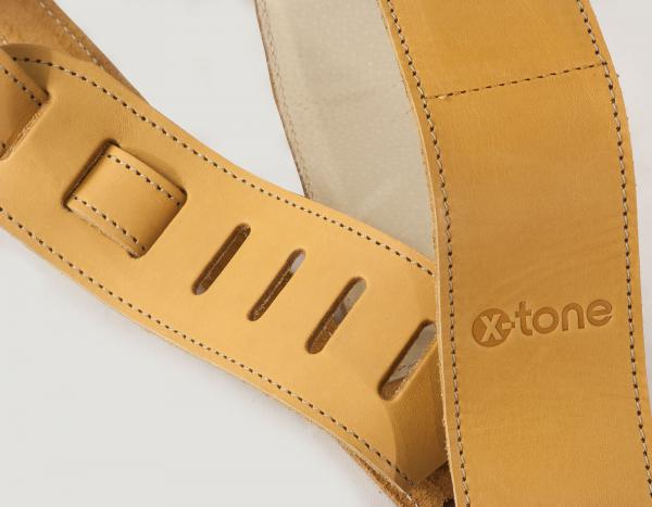 Gitaarriem X-tone xg 3154 Plus Leather Guitar Strap - Brownstone Beige