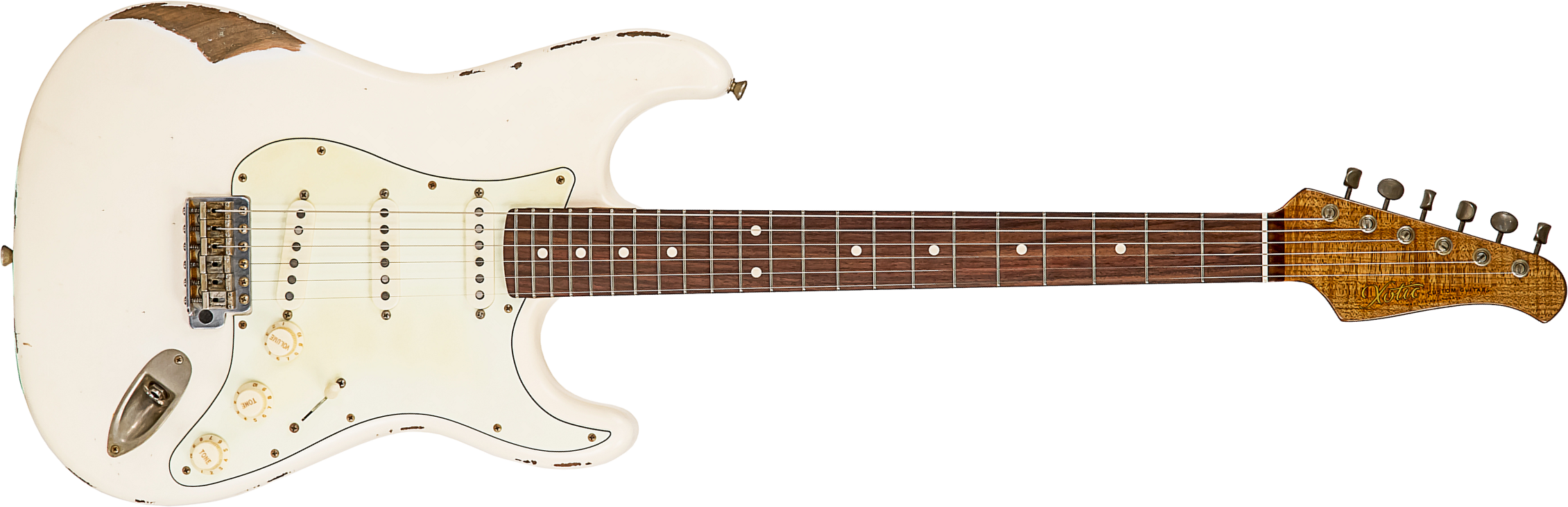 Xotic Xsc-1 Alder California Class 3s Rw #1624r - Heavy Aging Vintage White - Elektrische gitaar in Str-vorm - Main picture