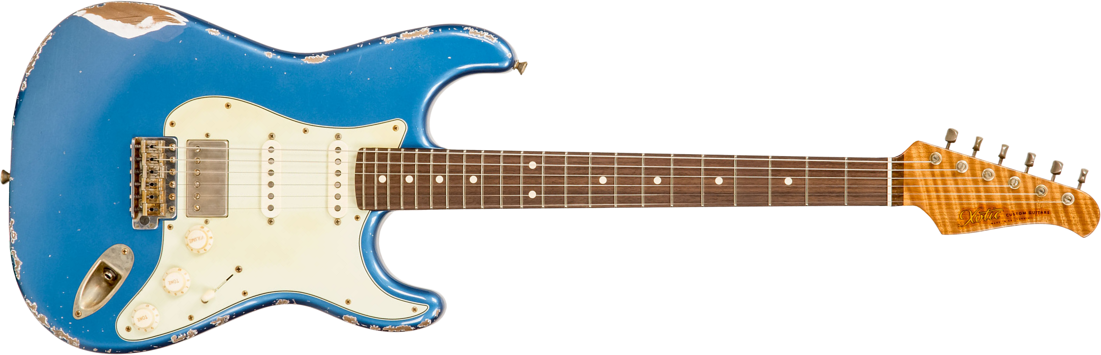 Xotic Xsc-2 Alder California Class Hss Rw #1628 - Heavy Aging Lake Placid Blue - Elektrische gitaar in Str-vorm - Main picture