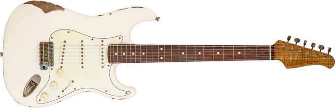 Xotic California Classic XSC-1 Alder - Heavy aging vintage white