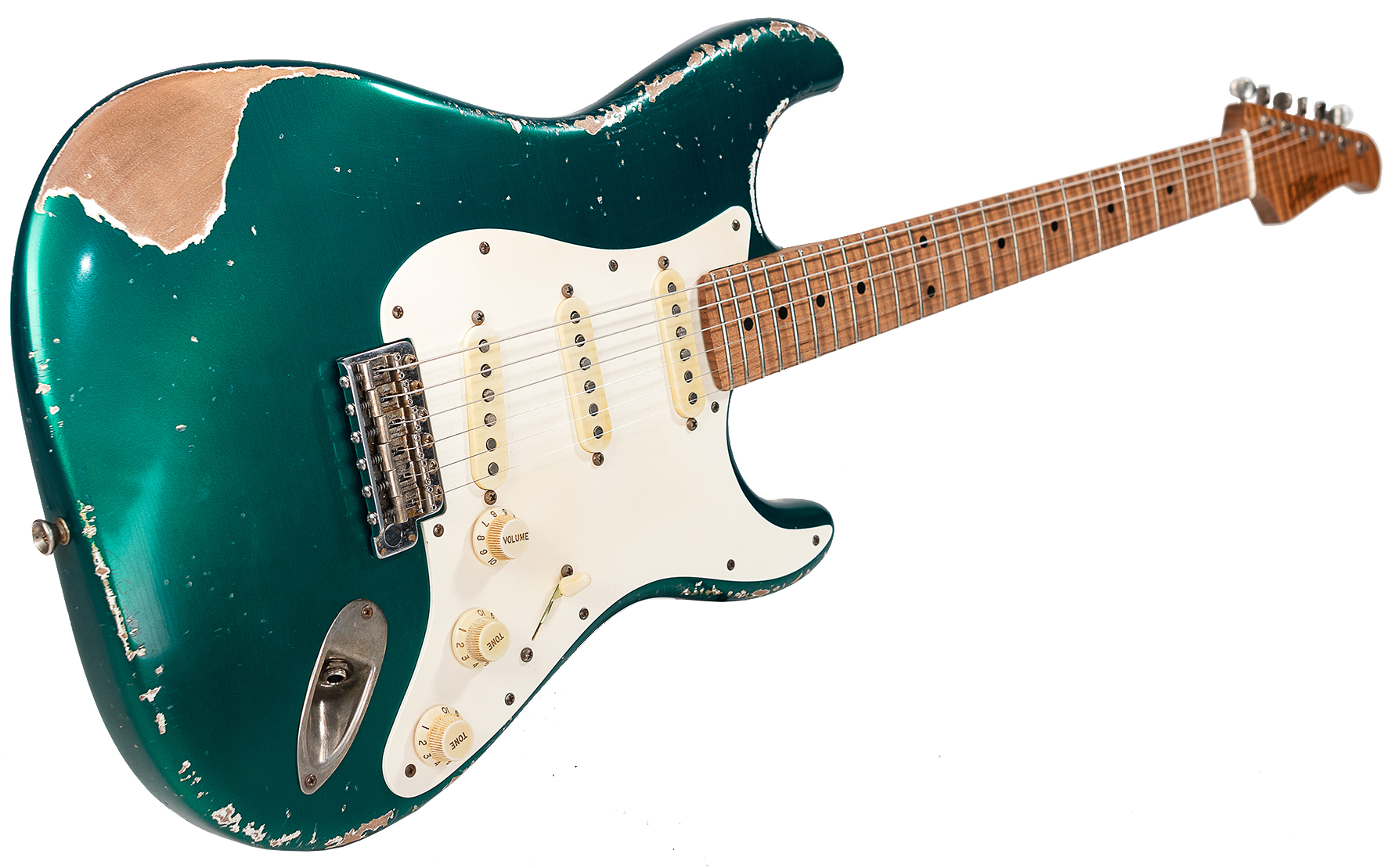 Xotic Xsc-1 Alder California Class 3s Mn #1629 - Heavy Aging Candy Apple Green - Elektrische gitaar in Str-vorm - Variation 2
