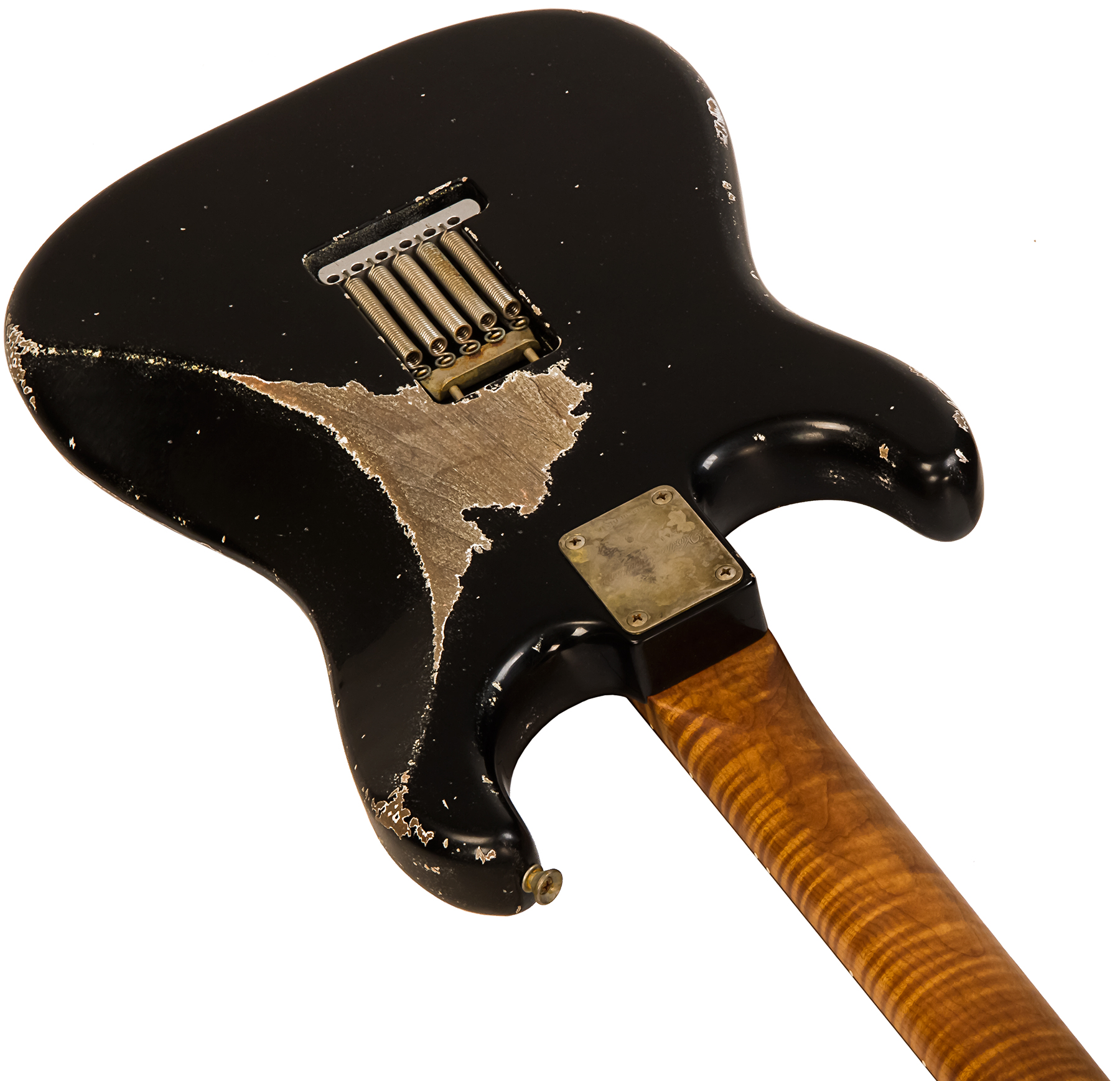Xotic Xsc-2 Alder California Class Hss Trem Mn #2100 - Super Heavy Aging Black - Elektrische gitaar in Str-vorm - Variation 2
