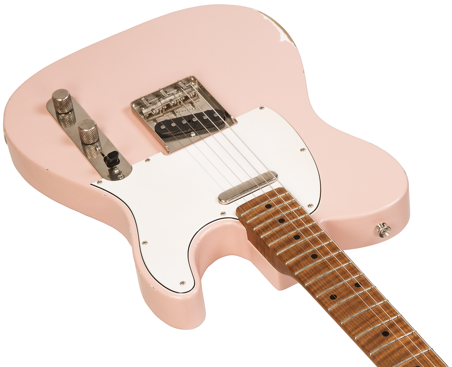 Xotic Xtc-1 Ash California Class 2s Mn #2097 - Medium Aging Shell Pink - Televorm elektrische gitaar - Variation 1