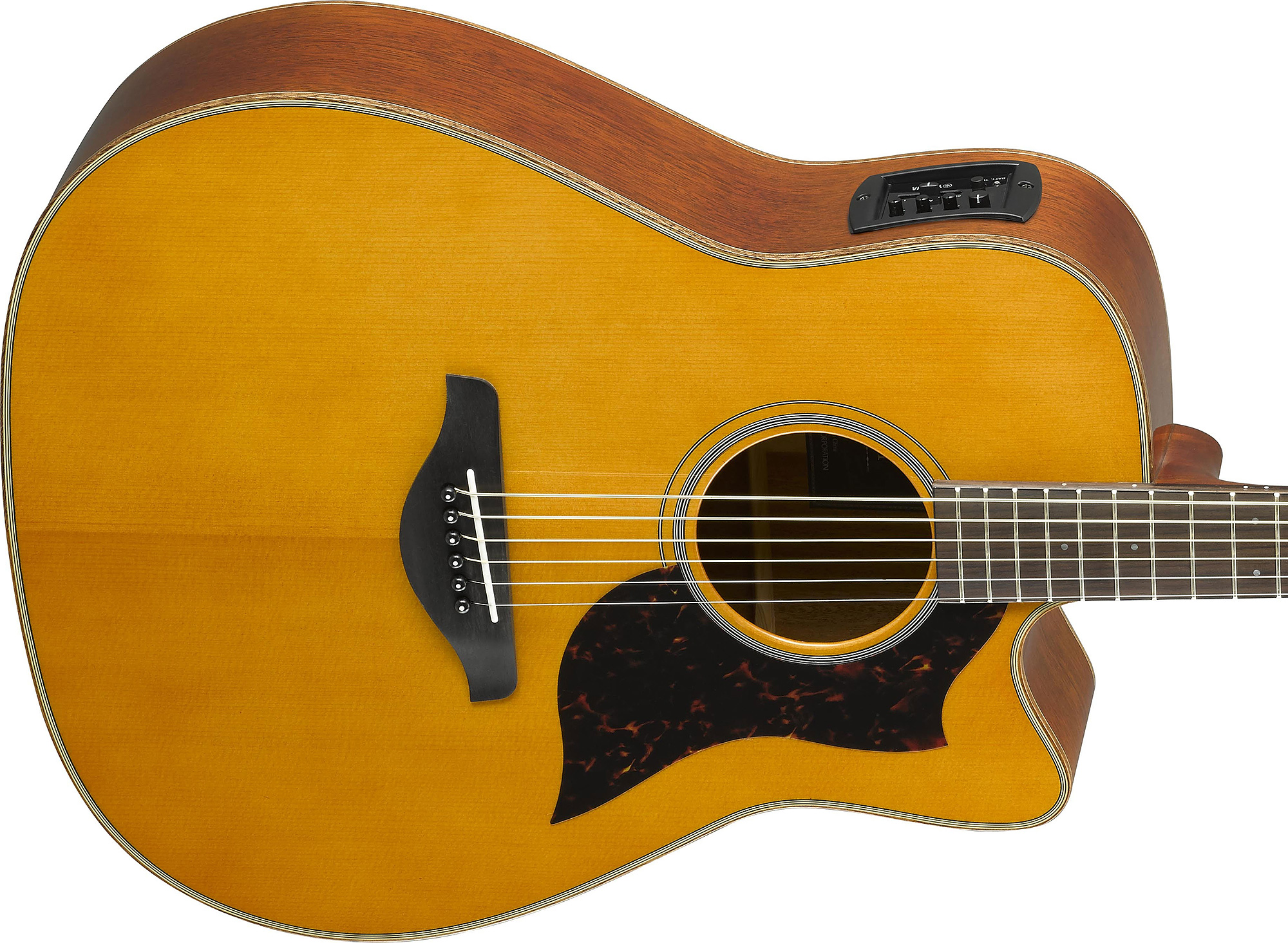 Yamaha A1m Ii Vn Dreadnought Cw Epicea Acajou 2017 - Vintage Natural - Elektro-akoestische gitaar - Variation 3