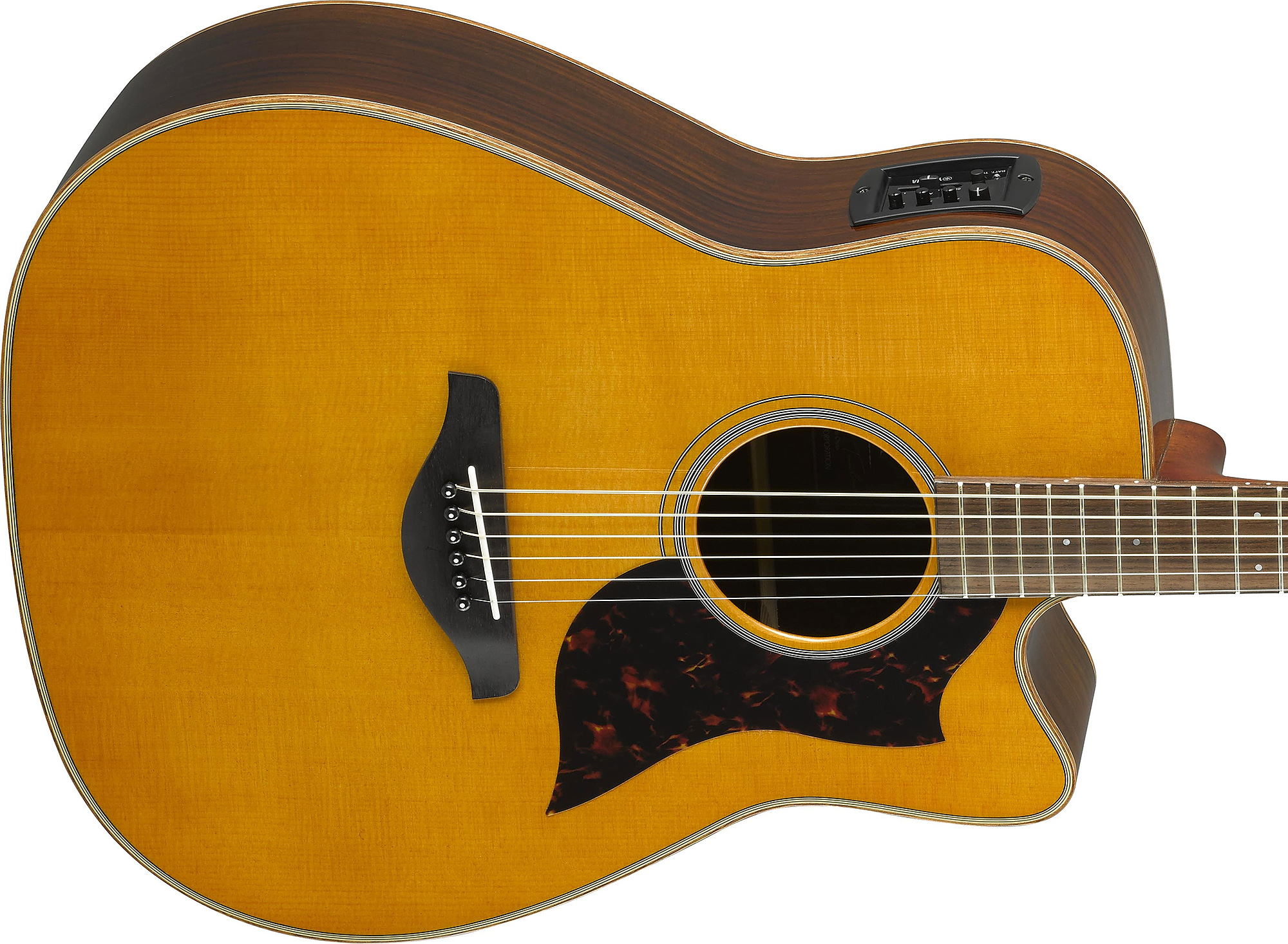 Yamaha A1r Ii Vn Dreadnought Cw Epicea Palissandre 2017 - Vintage Natural - Elektro-akoestische gitaar - Variation 3