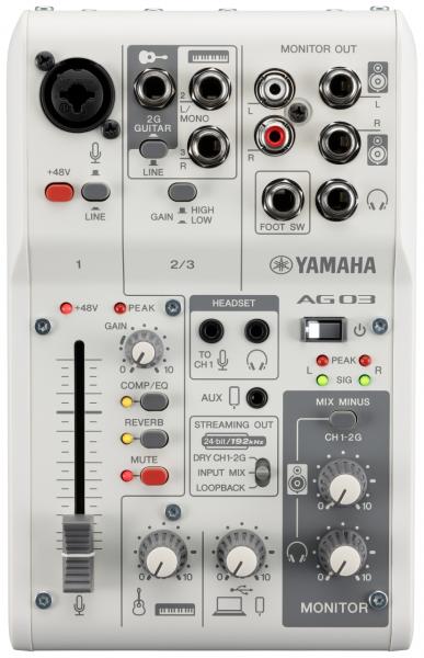 Analoge mengtafel Yamaha AG03MK2 W