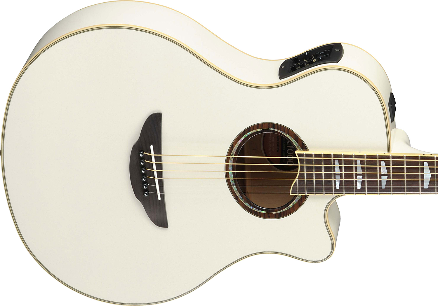 Yamaha Apx1000 Pearl White - Pearl White - Elektro-akoestische gitaar - Variation 2