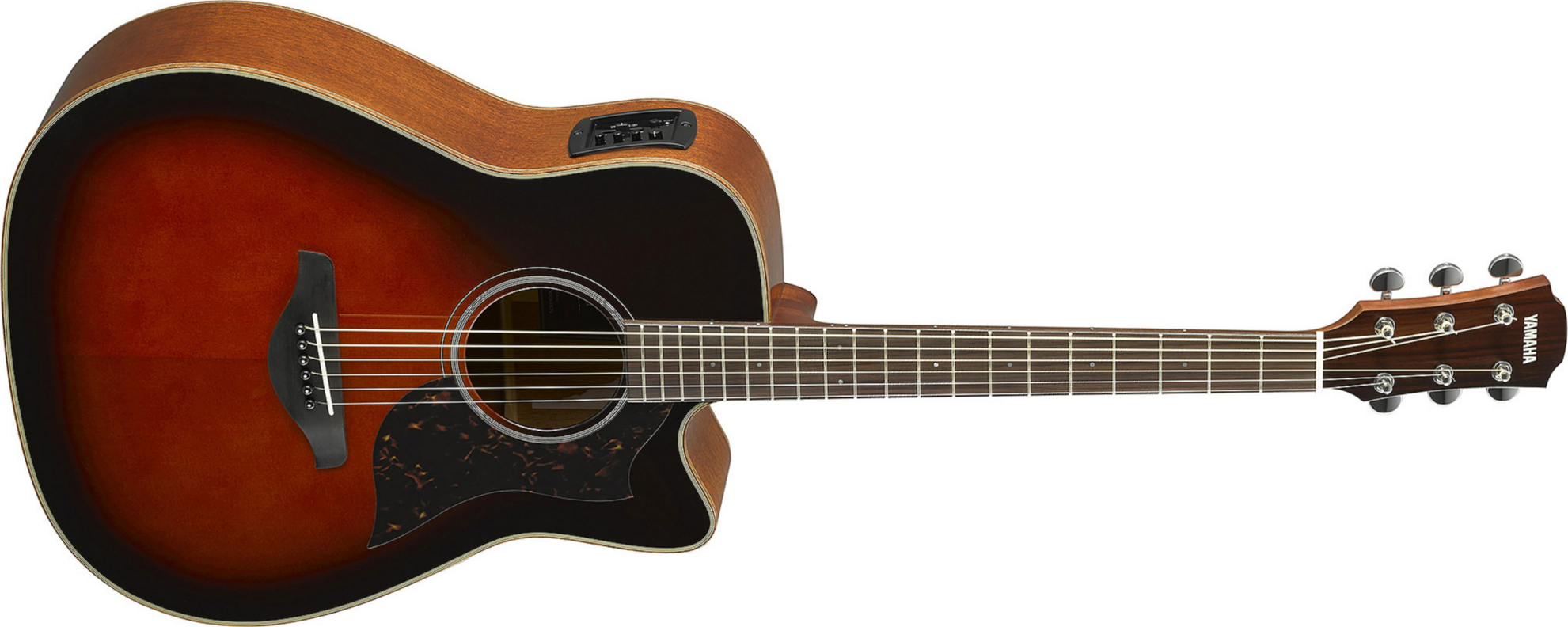 Yamaha A1m Ii Tbs Dreadnought Cw Epicea Acajou 2017 - Tobacco Brown Sunburst - Elektro-akoestische gitaar - Main picture