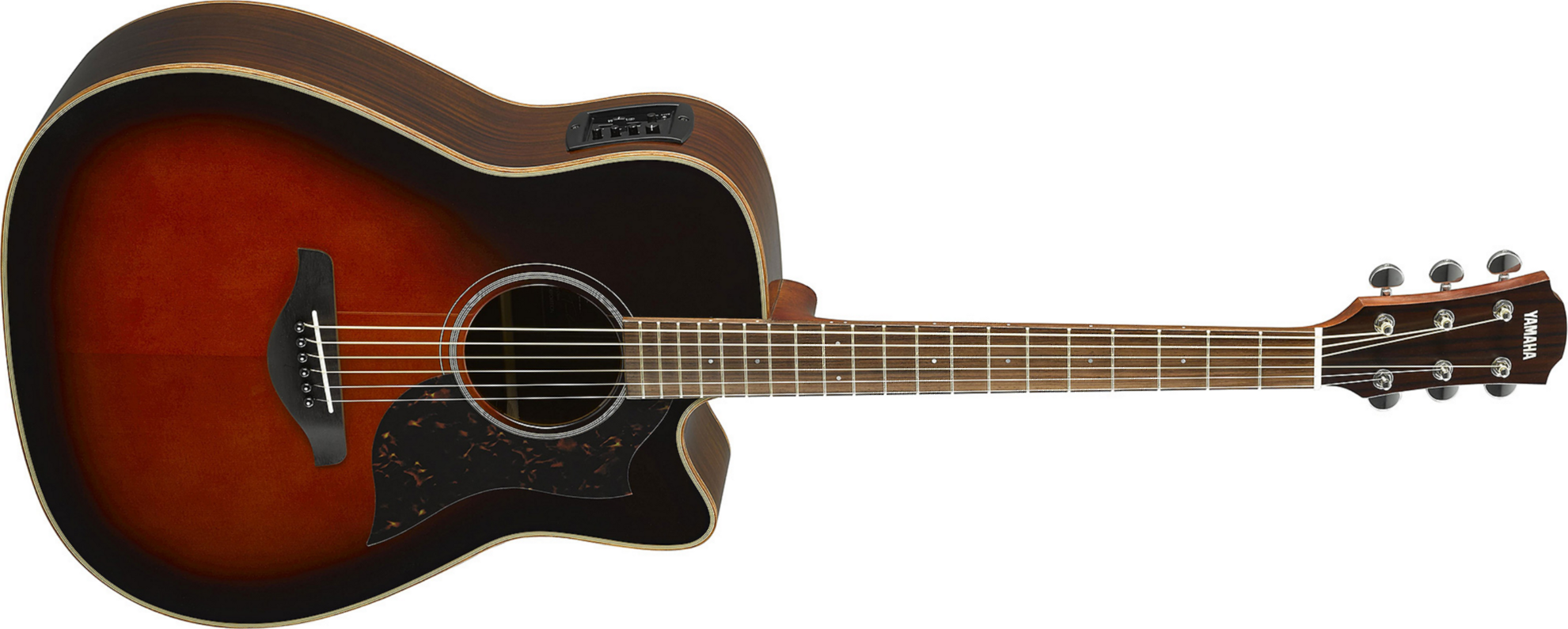Yamaha A1r Ii Tbs Dreadnought Cw Epicea Palissandre 2017 - Tobacco Brown Sunburst - Elektro-akoestische gitaar - Main picture
