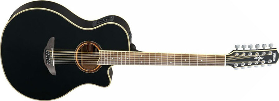 Yamaha Apx700ii-12 Concert Cw 12c Epicea Nato Rw System 64 - Black - Elektro-akoestische gitaar - Main picture