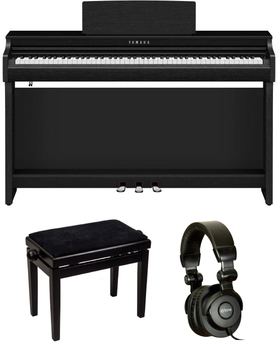 Yamaha Clp-825 + Banquette Noir Satin + Casque FermÉ - Noir - Toetsenbord set - Main picture