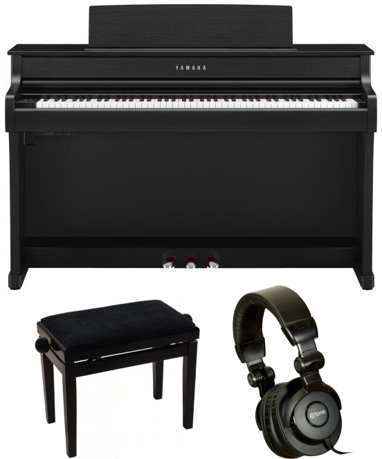 Yamaha Clp-845 Black  + Xb 6161 + X-hp1 - Noir - Toetsenbord set - Main picture