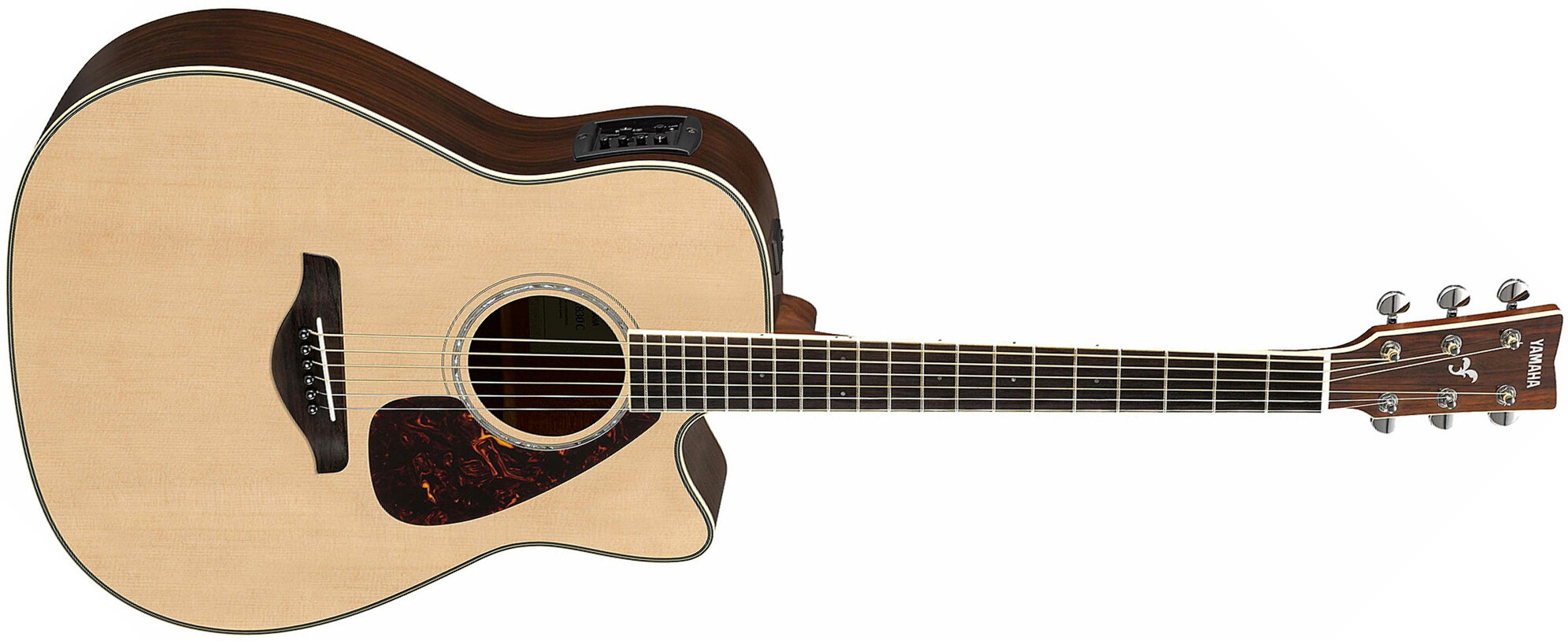 Yamaha Fgx830c Nt Dreadnought Cw Epicea Palissandre Rw 2016 - Natural - Elektro-akoestische gitaar - Main picture