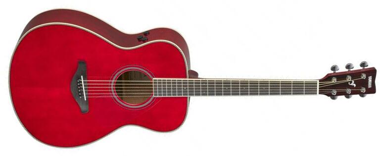 Yamaha Fs-ta Transacoustic - Ruby Red - Westerngitaar & electro - Main picture