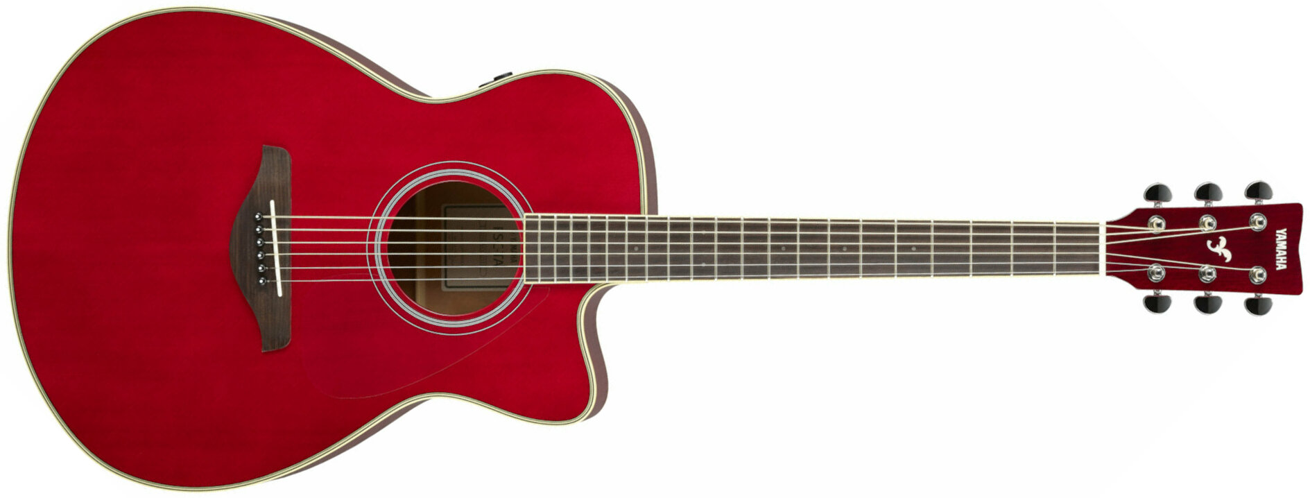 Yamaha Fsc-ta Transacoustic Cutaway Epicea Acajou Rw - Ruby Red - Westerngitaar & electro - Main picture