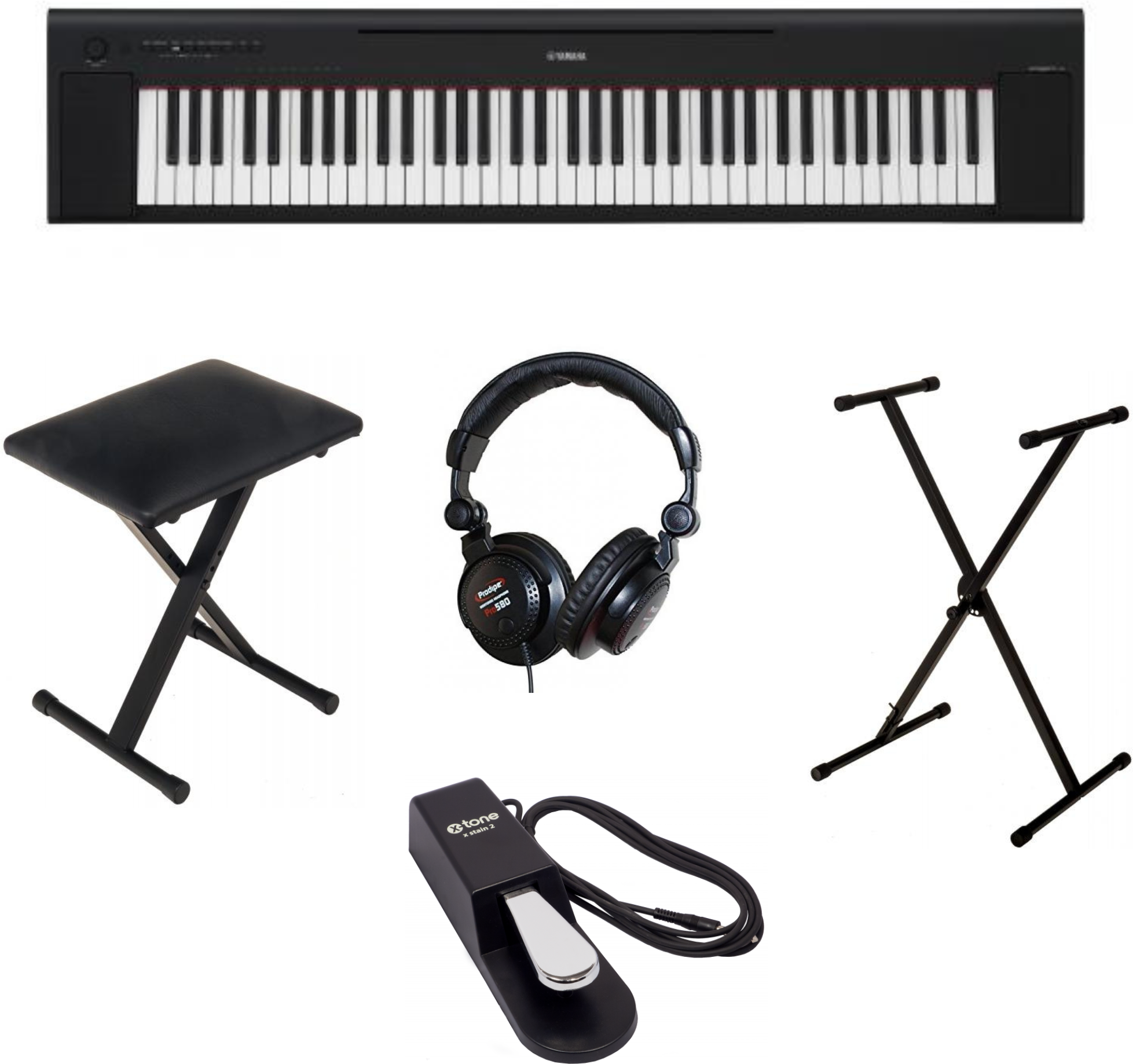 Yamaha Np-35 B + Stand + Casque + Pedale + Banquette - Draagbaar digitale piano - Main picture