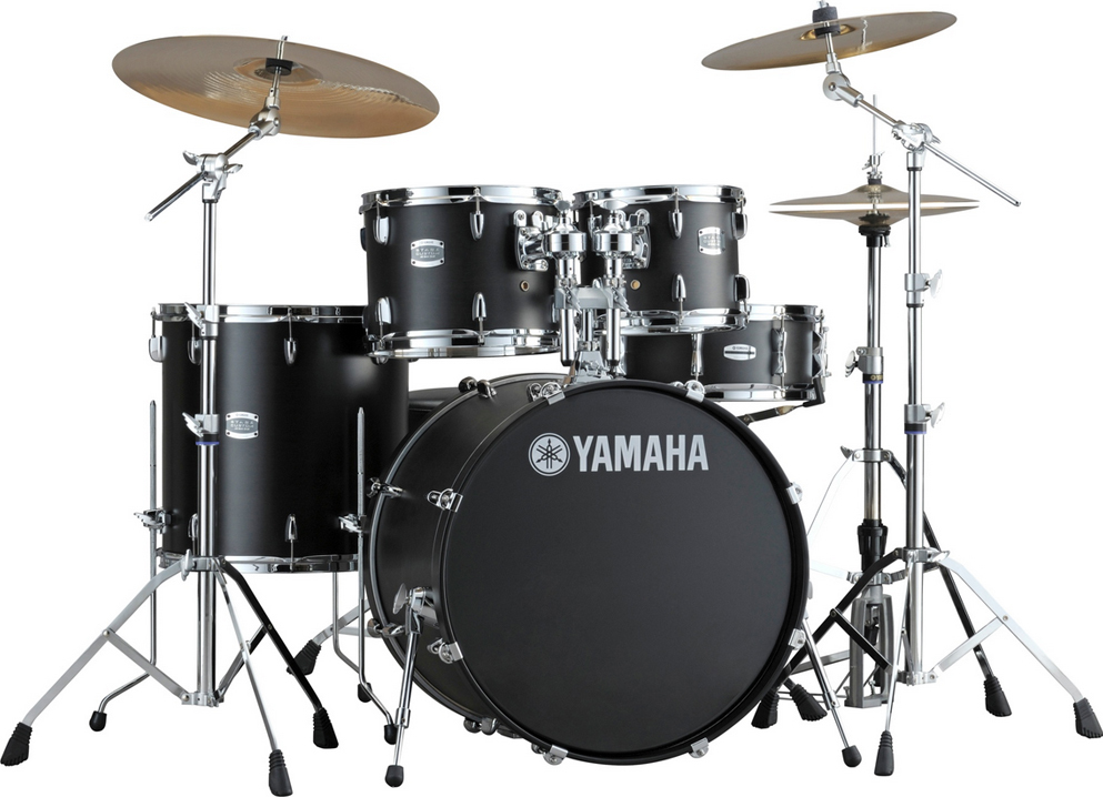 Yamaha Stage Custom Birch 10 12 16 22 Matte Black - 5 FÛts - Matte Black - Stage drumstel - Main picture