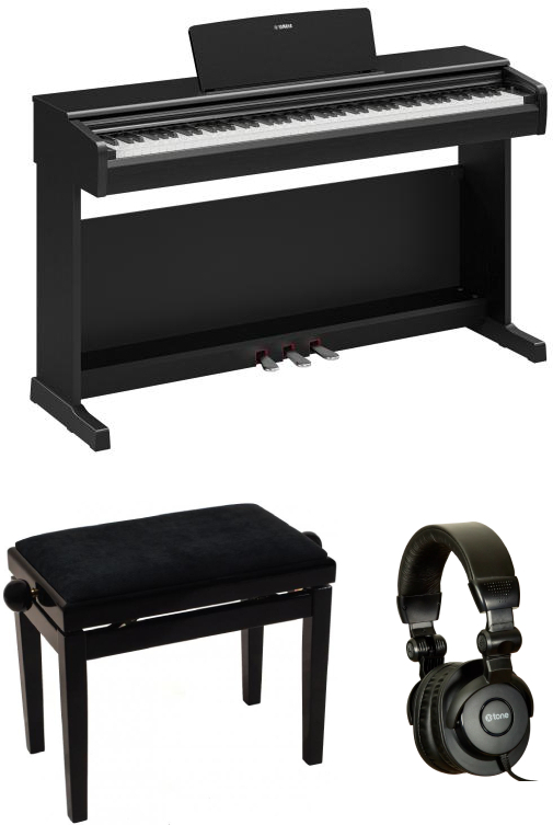 Yamaha Ydp 146 Noir + Banquette + Casque - Noir - Toetsenbord set - Main picture