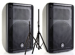 Pa systeem set Yamaha 2 x DBR10 + XH 6310 Pied Enceinte Paire + Sac