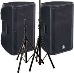 Pa systeem set Yamaha 2 x DBR12  + Stand X-tone