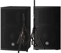 Pa systeem set Yamaha DHR10  + XH 6310 Pied Enceinte Paire + Sac