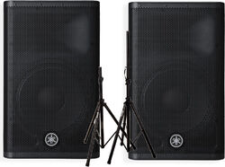 Pa systeem set Yamaha DXR12MKII(paire)+ XH 6310 Pied Enceinte Paire + Sac