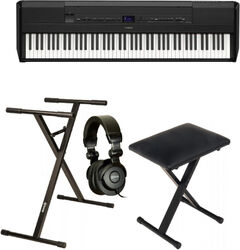 Toetsenbord set Yamaha P-525B Noir  + Casque + Banquette Pliable  + Stand - Noir
