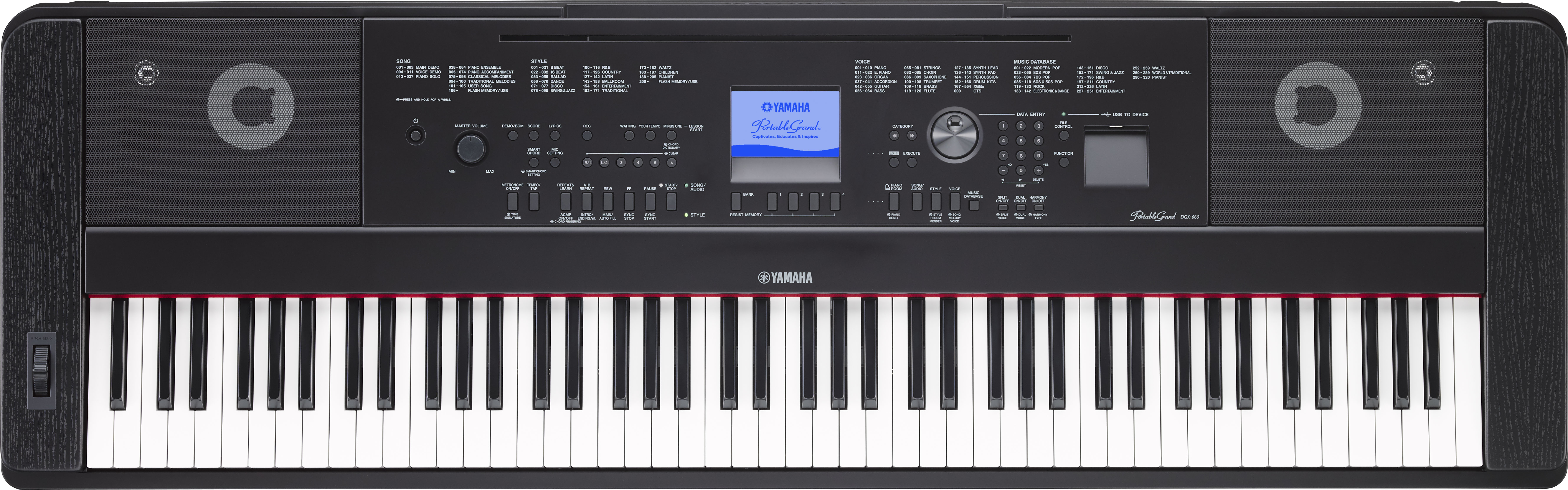 Yamaha Dgx-660 - Black - Digitale piano met meubel - Variation 2