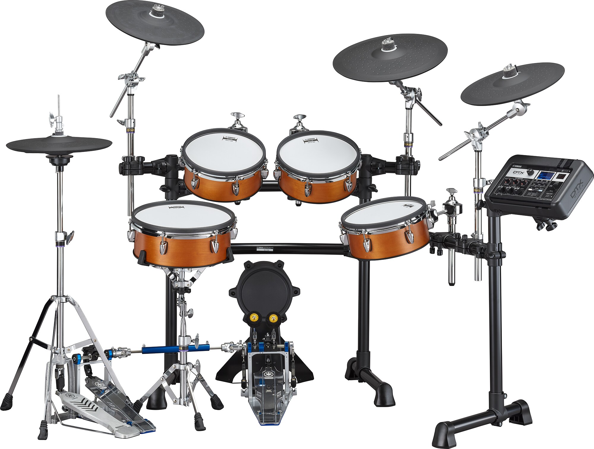 Yamaha Dtx8k-m Real Wood Bundle Complet - X-hp1 + Ds550u + Fp2710a + Vic5a - Drum Promo Set - Variation 1