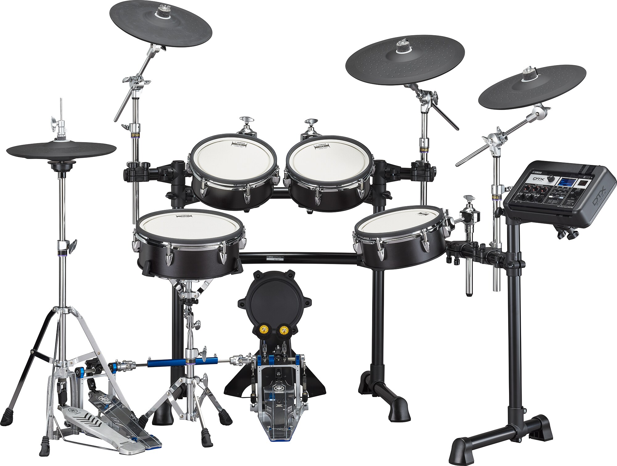 Yamaha Dtx8k-x Black Forest Bundle Complet - X-hp1 + Ds550u + Fp2710a + Vic5a - Drum Promo Set - Variation 1