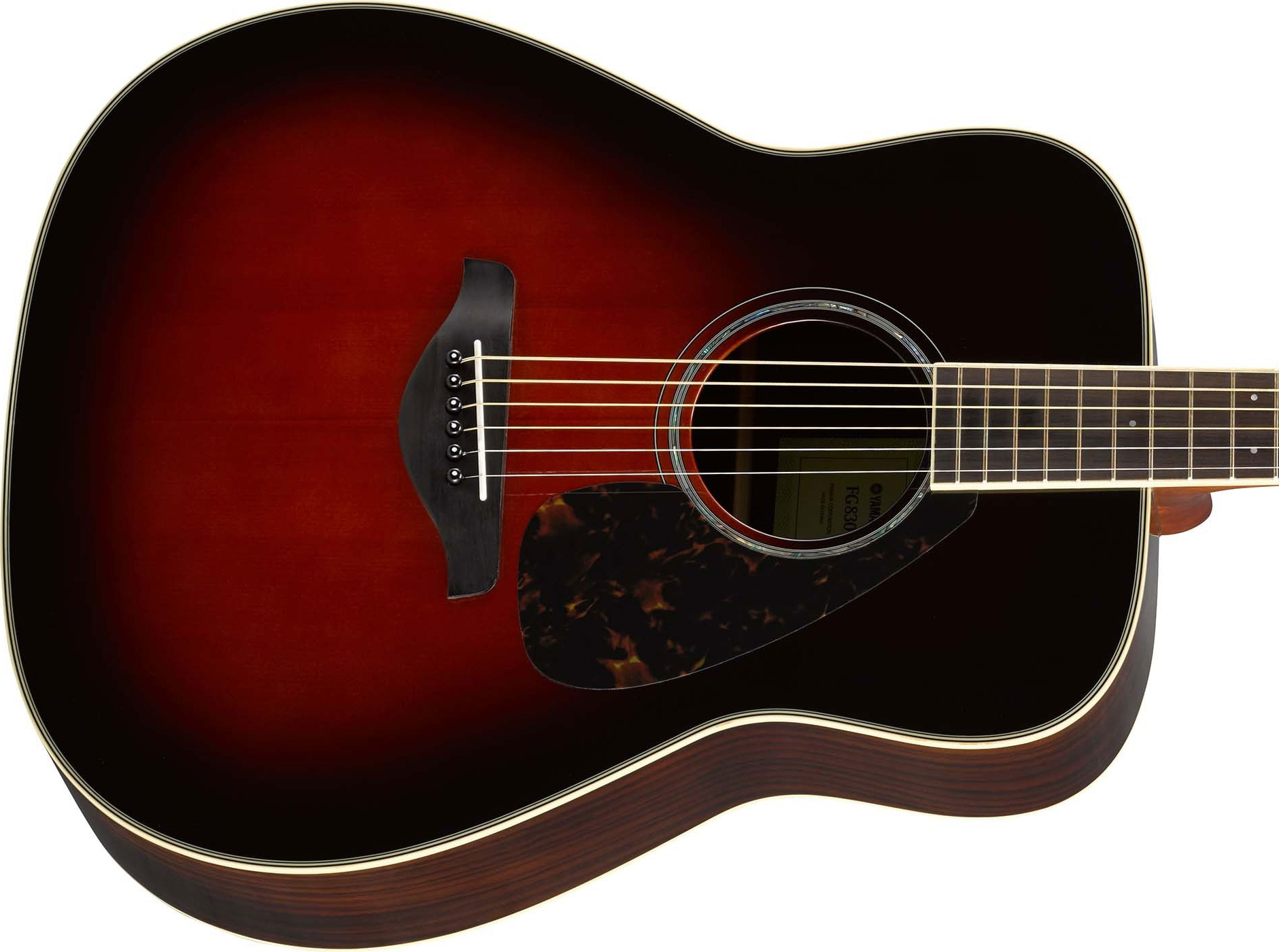 Yamaha Fg830 Tbs Dreadnought Epicea Palissandre Rw 2016 - Tobacco Brown Sunburst - Westerngitaar & electro - Variation 2