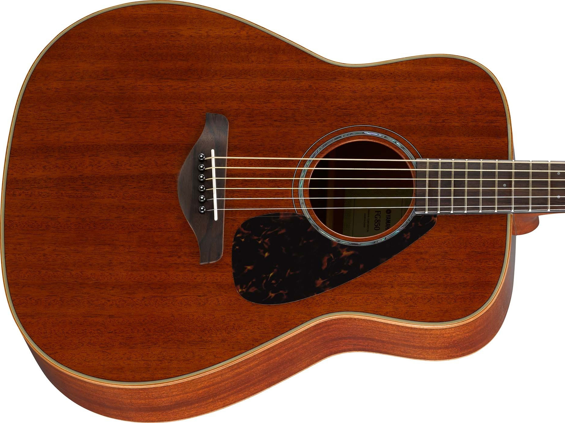 Yamaha Fg850 Nt Dreadnought Tout Acajou 2016 - Natural Gloss - Westerngitaar & electro - Variation 2