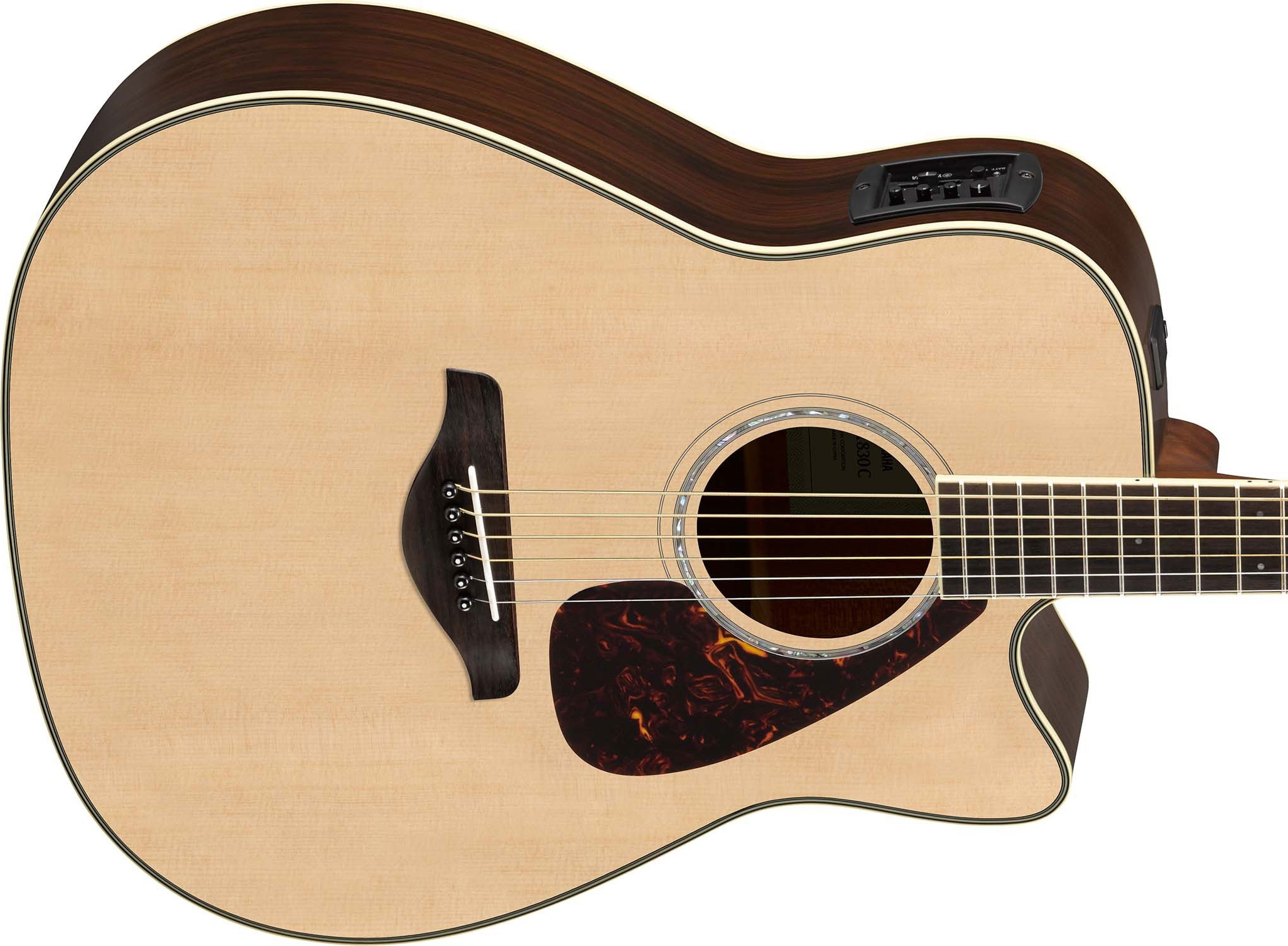 Yamaha Fgx830c Nt Dreadnought Cw Epicea Palissandre Rw 2016 - Natural - Elektro-akoestische gitaar - Variation 2