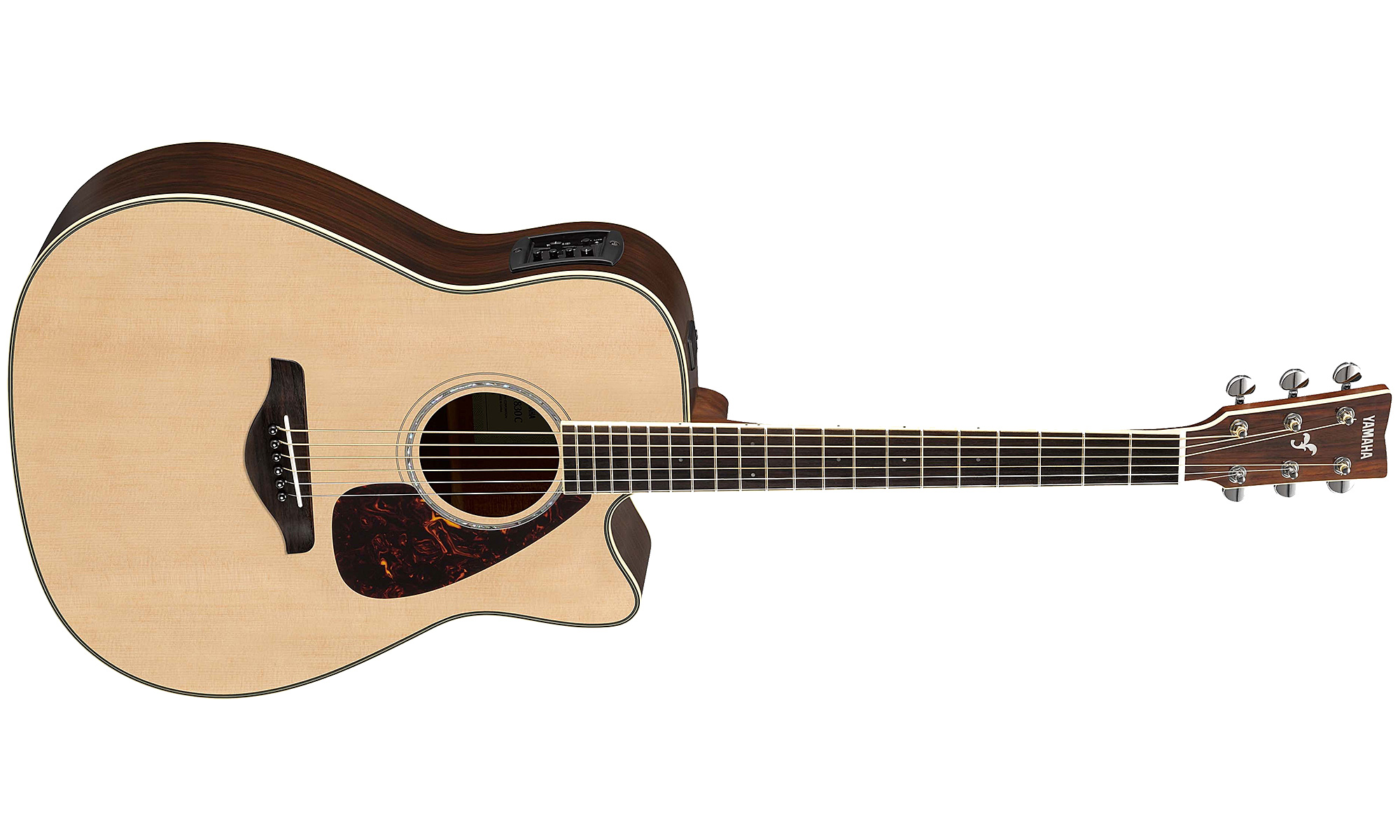 Yamaha Fgx830c Nt Dreadnought Cw Epicea Palissandre Rw 2016 - Natural - Elektro-akoestische gitaar - Variation 1