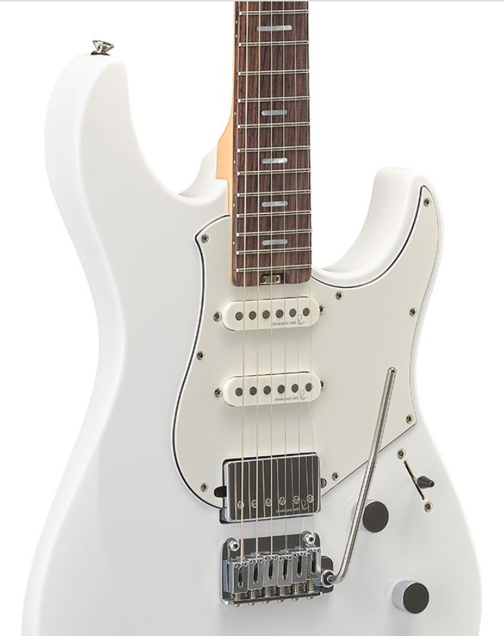 Yamaha Pacifica Standard Plus Pacs+12 Trem Hss Rw - Shell White - Elektrische gitaar in Str-vorm - Variation 2