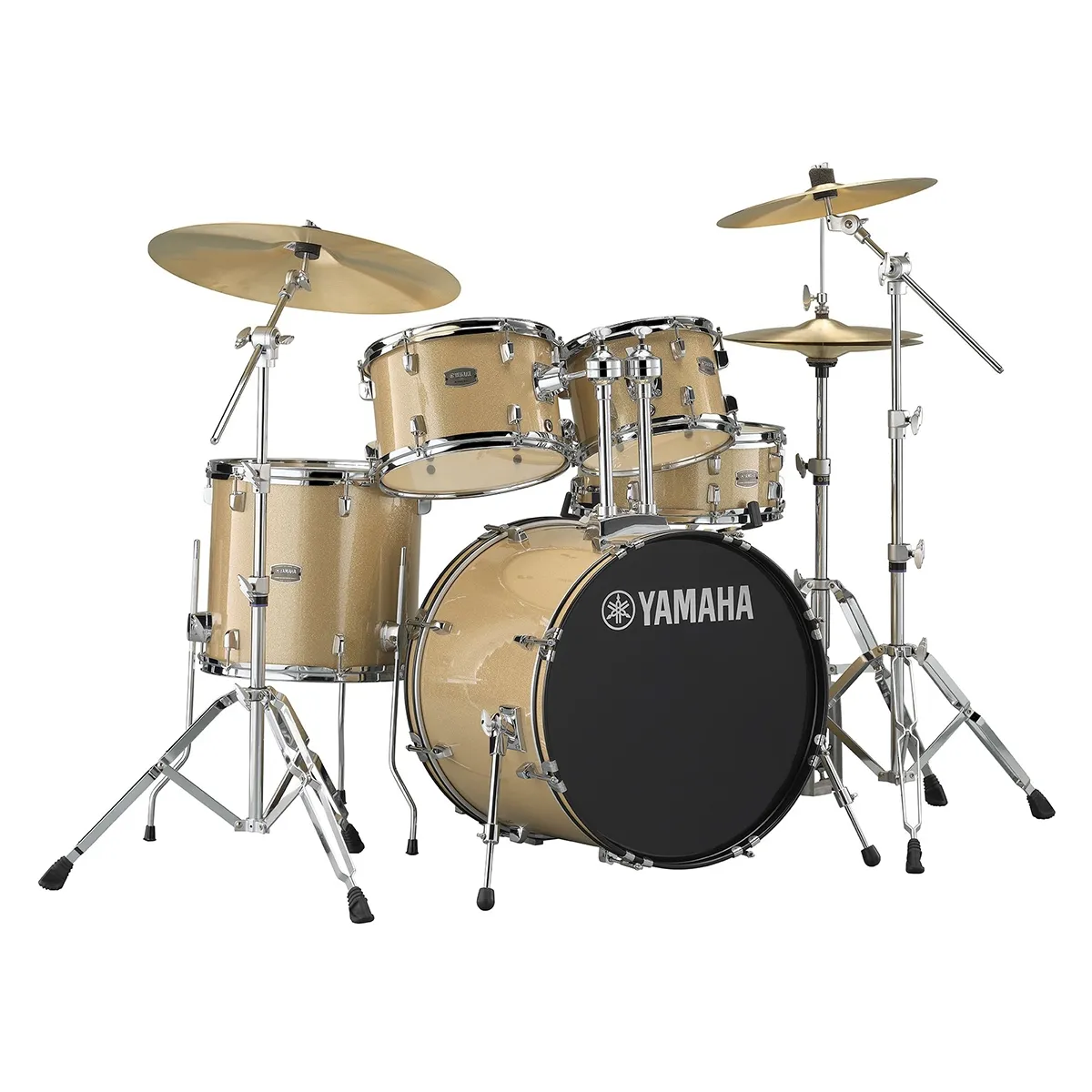 Yamaha Rydeen Fusion 20'' + Set Cymbale Paiste 101 - 5 FÛts - Champagne Glitter - Fusion drumstel - Variation 3