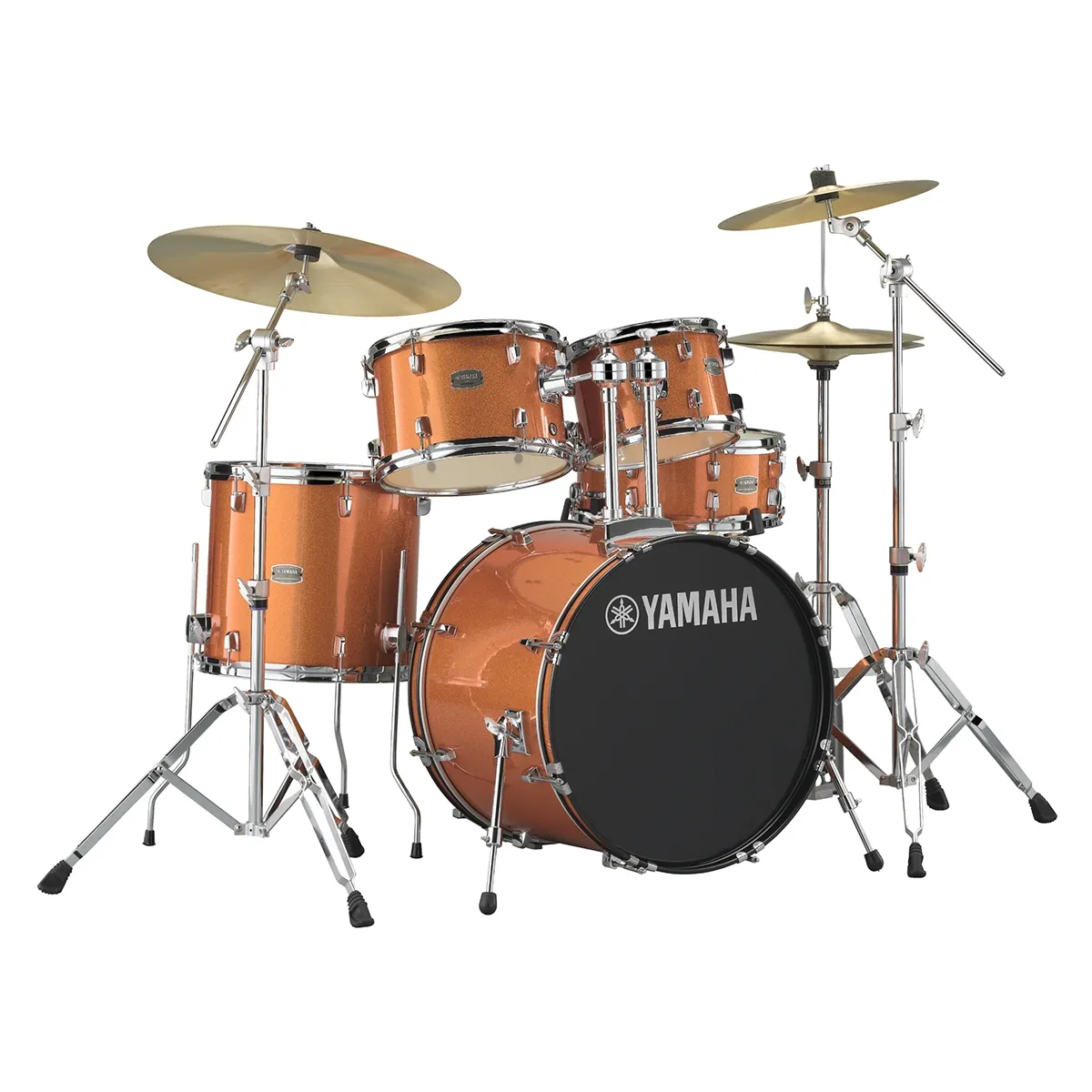 Yamaha Rydeen Fusion 20'' + Set Cymbale Paiste 101 - 5 FÛts - Orange Glitter - Fusion drumstel - Variation 3